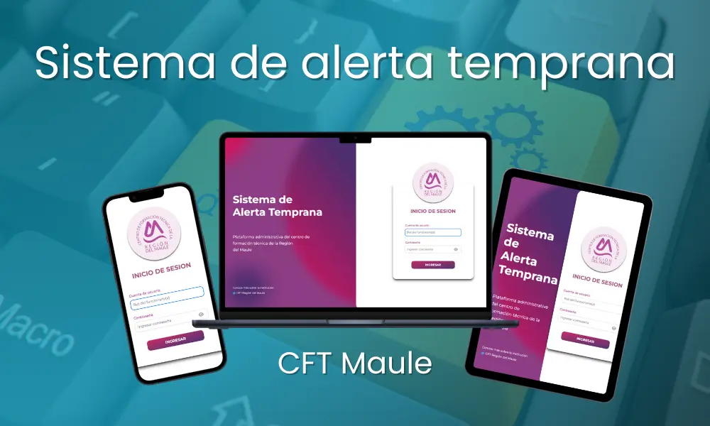 Imagen que presenta en diferentes dispositivos, el sistema de alerta temprana