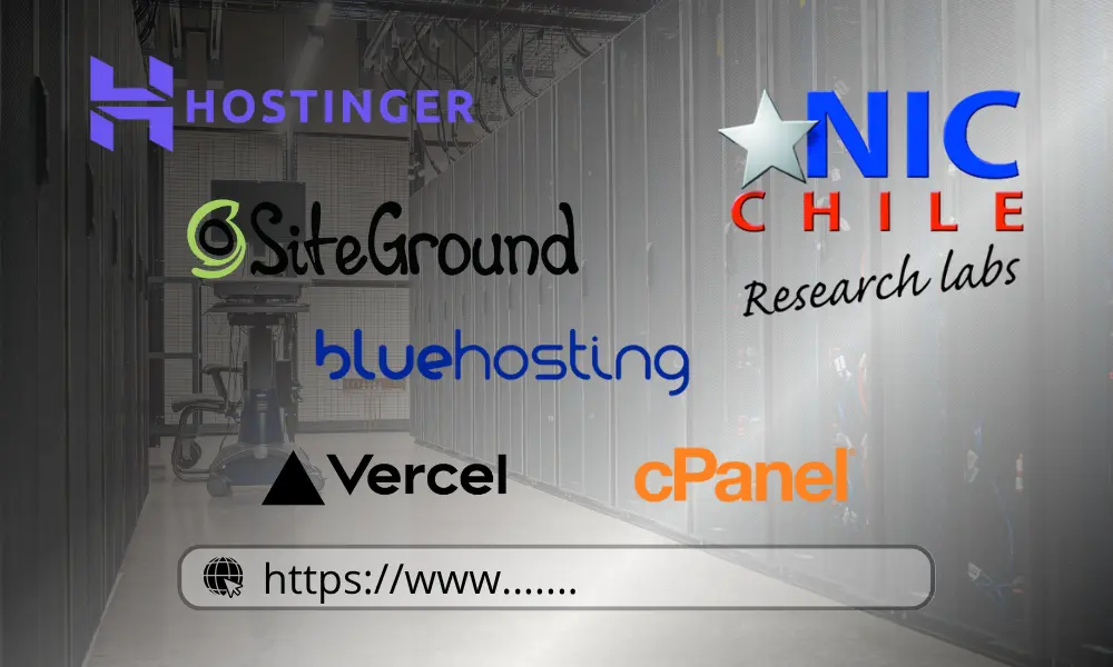 Imagen que presenta el nombre de servicios de hosting, adquisición de dominios y cpanel de administracion